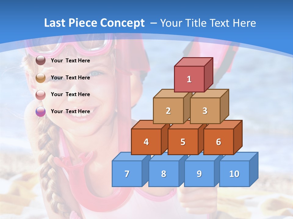 White Child Ocean PowerPoint Template