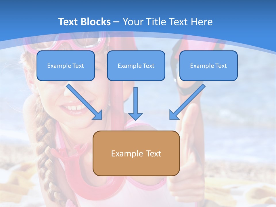 White Child Ocean PowerPoint Template