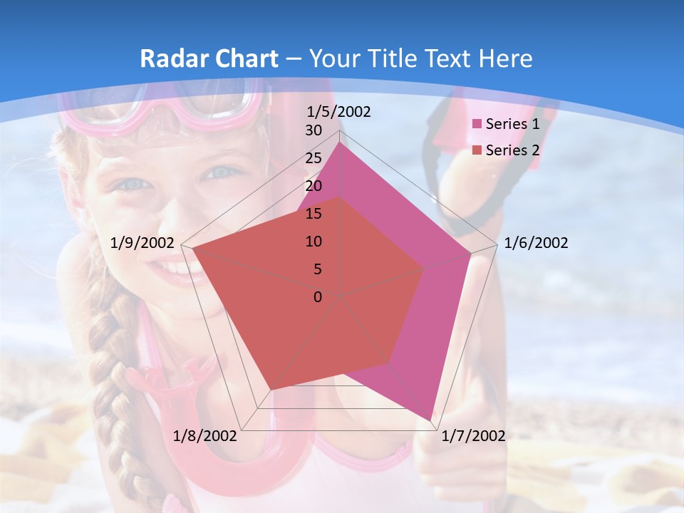 White Child Ocean PowerPoint Template