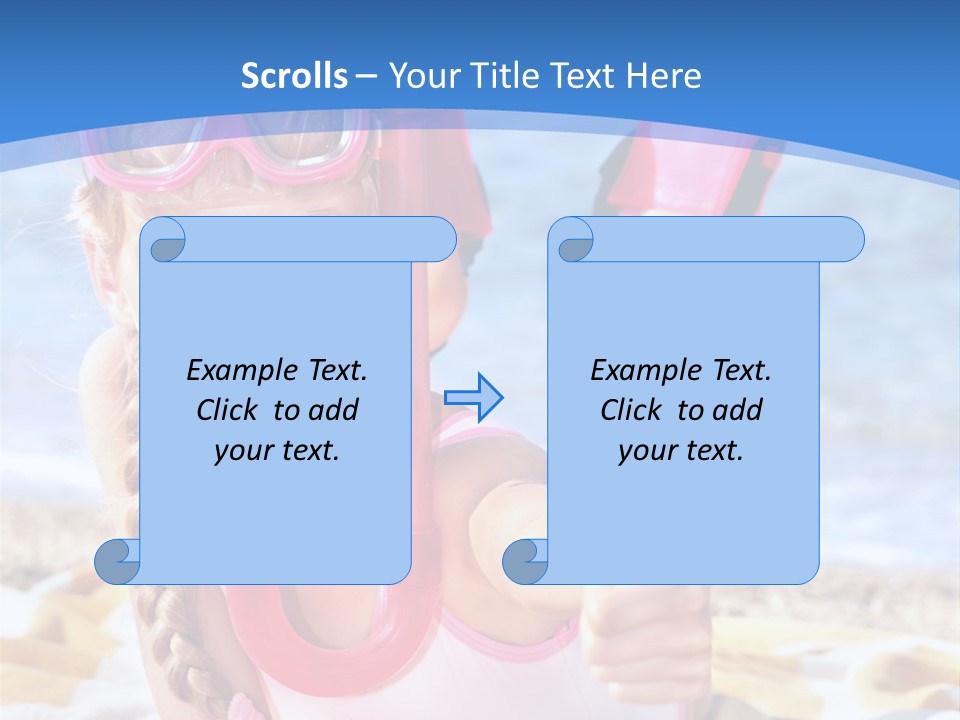 White Child Ocean PowerPoint Template