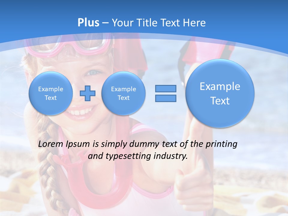 White Child Ocean PowerPoint Template