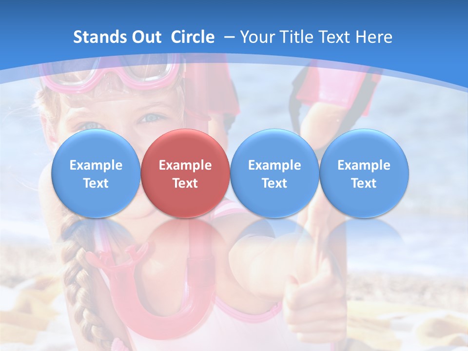 White Child Ocean PowerPoint Template