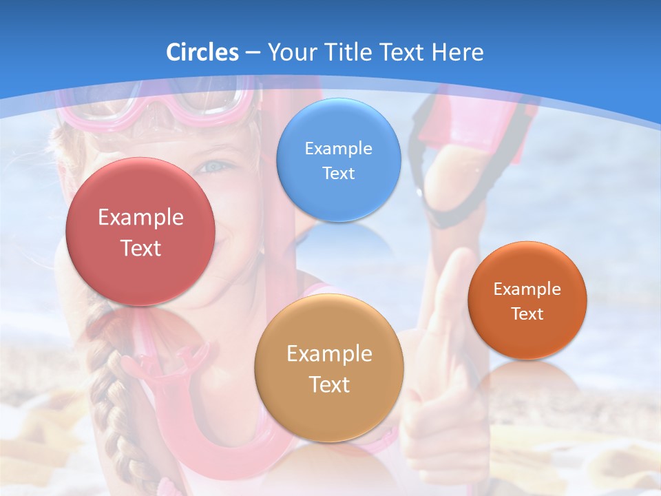 White Child Ocean PowerPoint Template