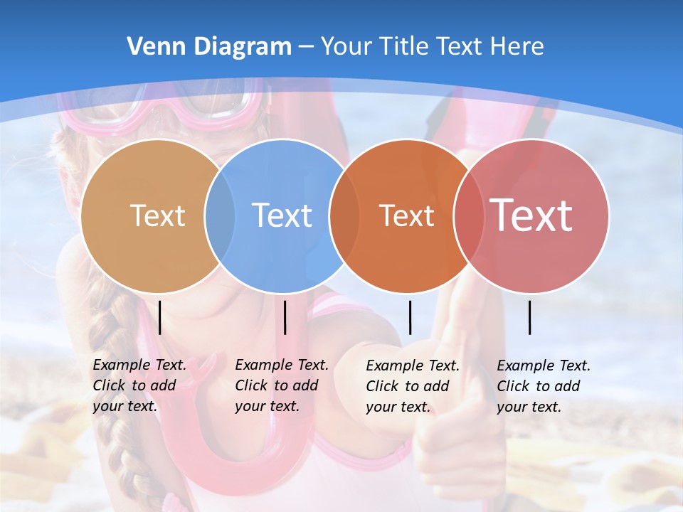 White Child Ocean PowerPoint Template