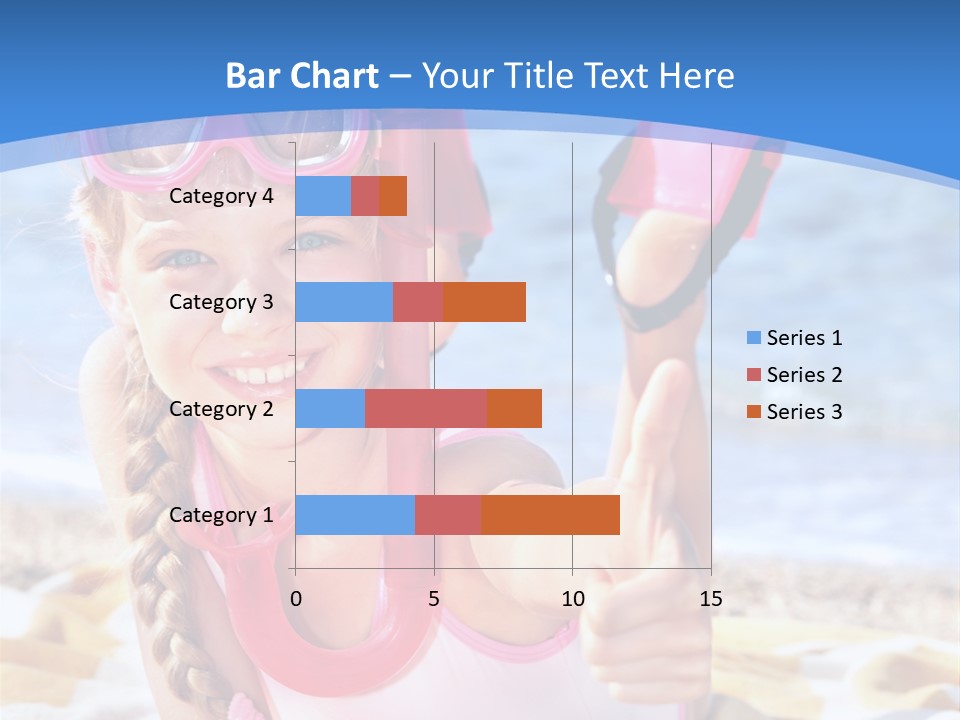 White Child Ocean PowerPoint Template