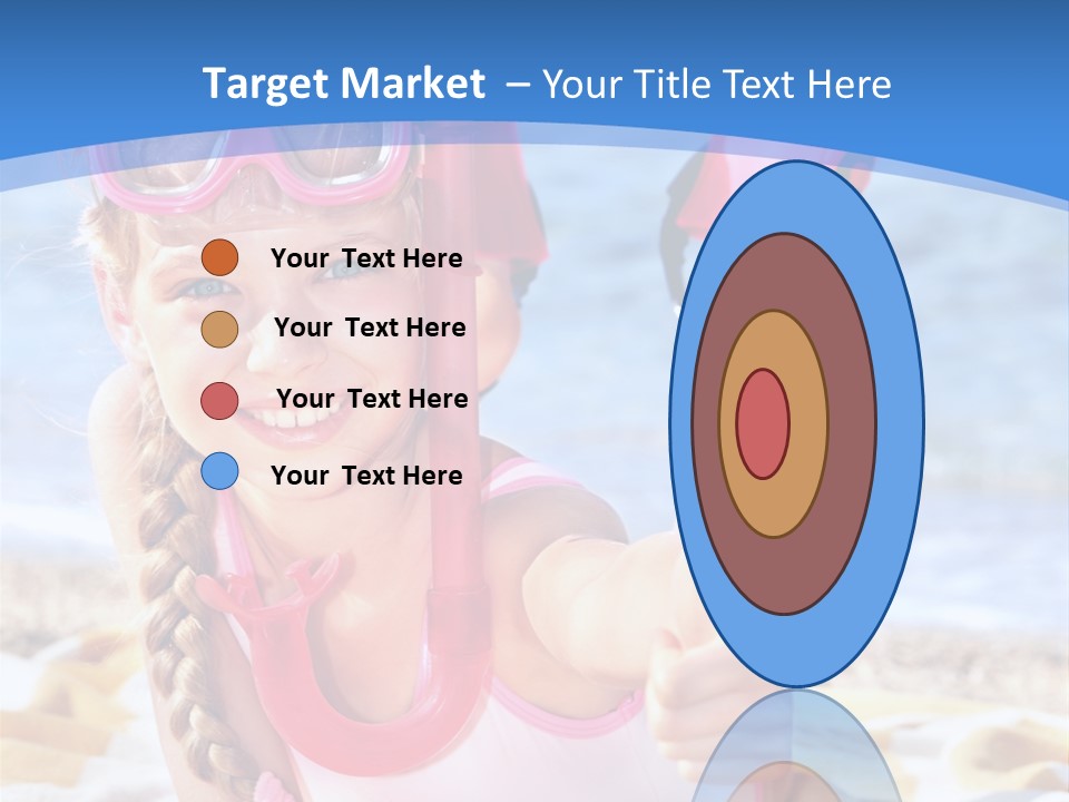 White Child Ocean PowerPoint Template