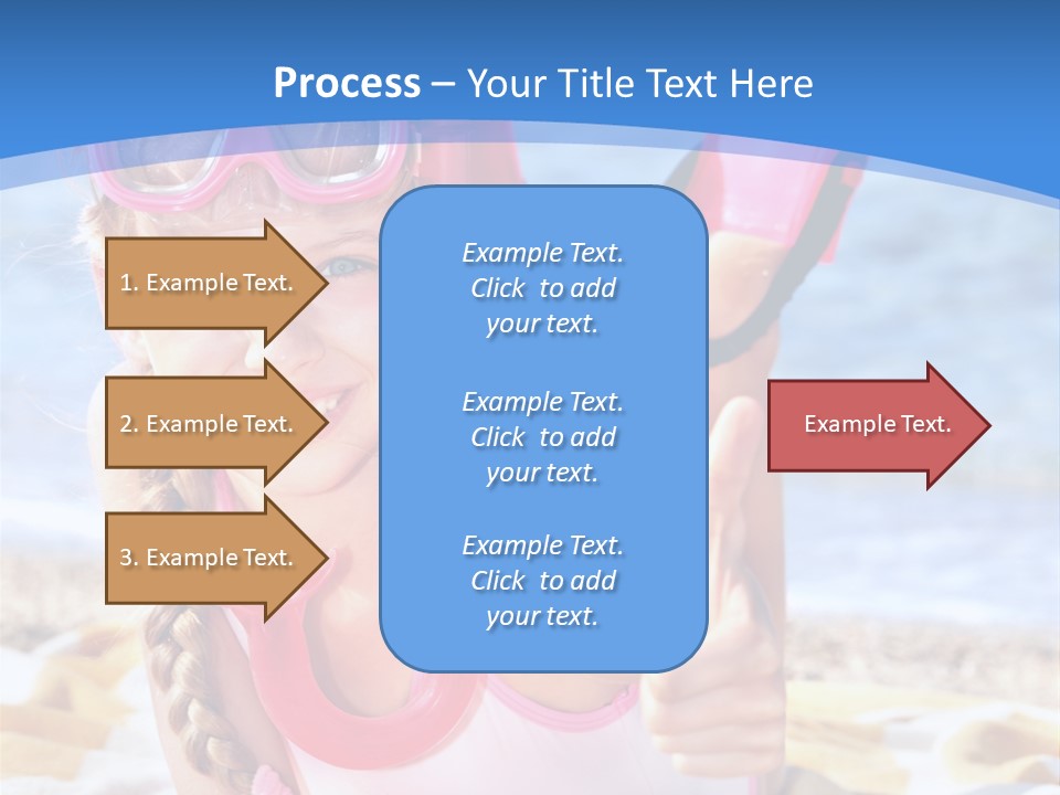 White Child Ocean PowerPoint Template