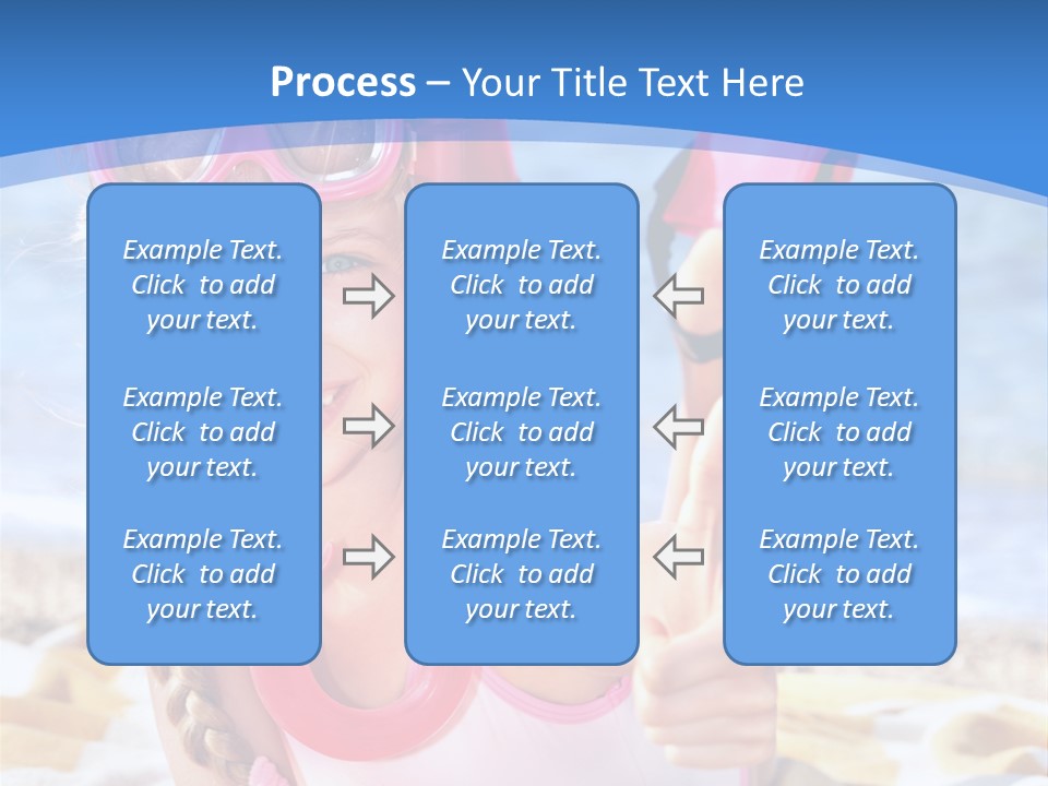 White Child Ocean PowerPoint Template
