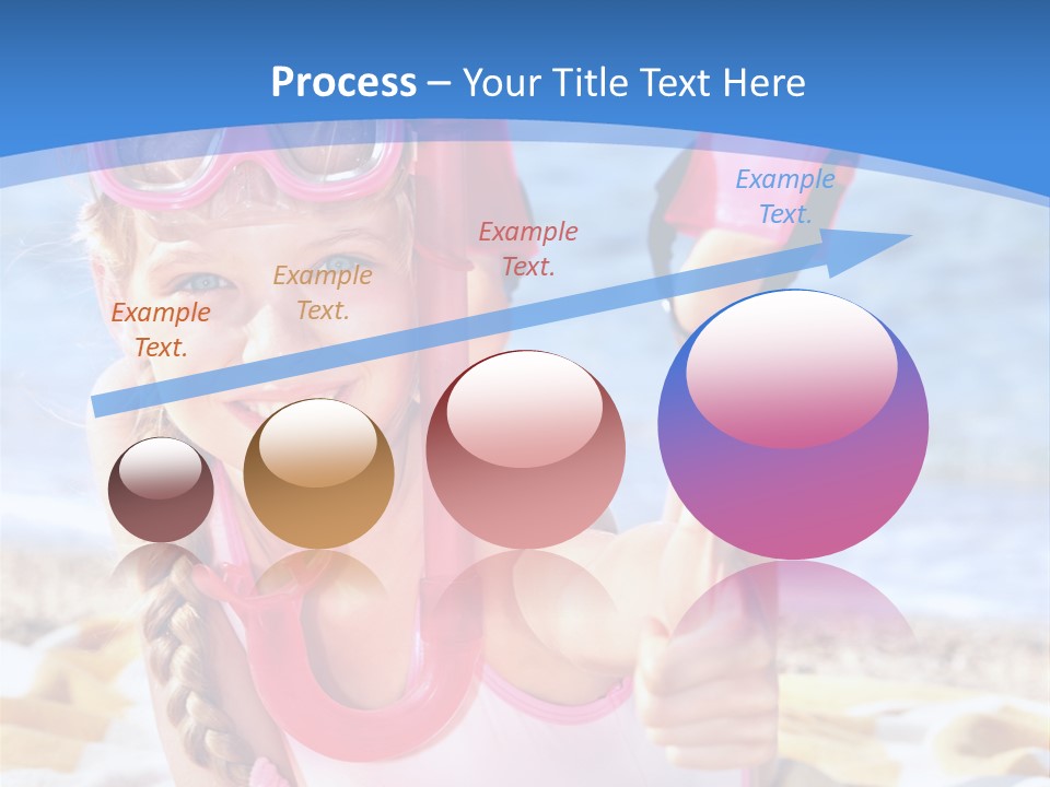 White Child Ocean PowerPoint Template