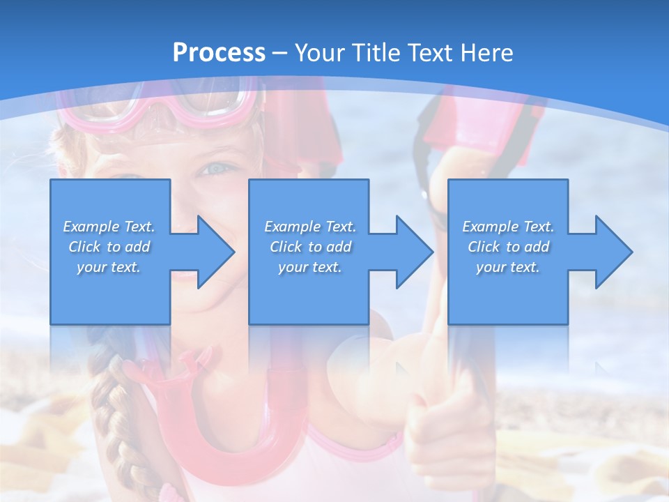 White Child Ocean PowerPoint Template