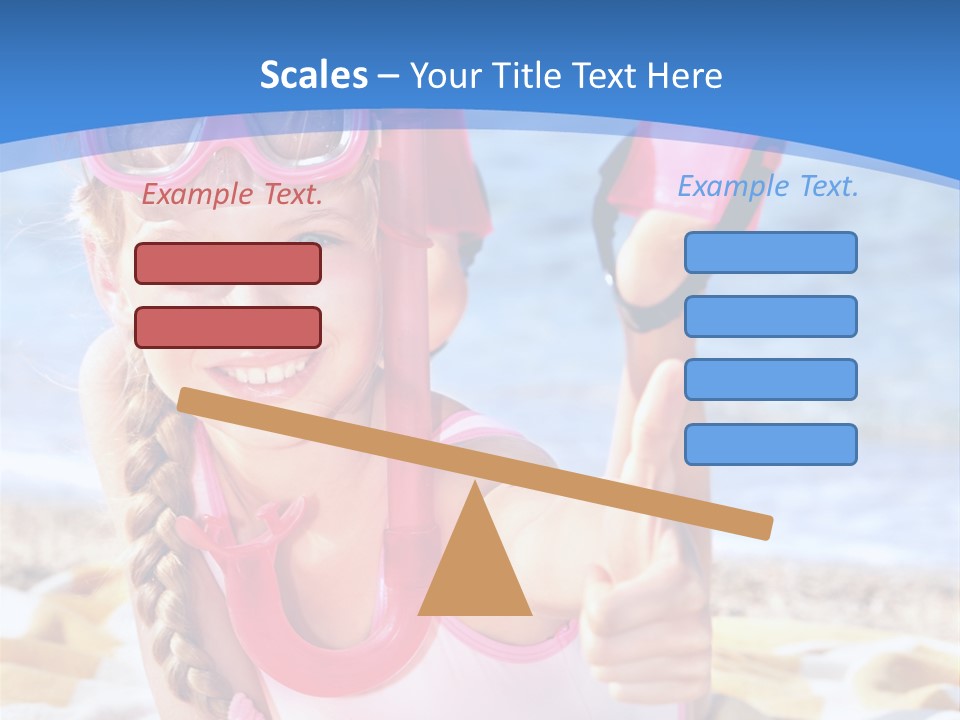 White Child Ocean PowerPoint Template