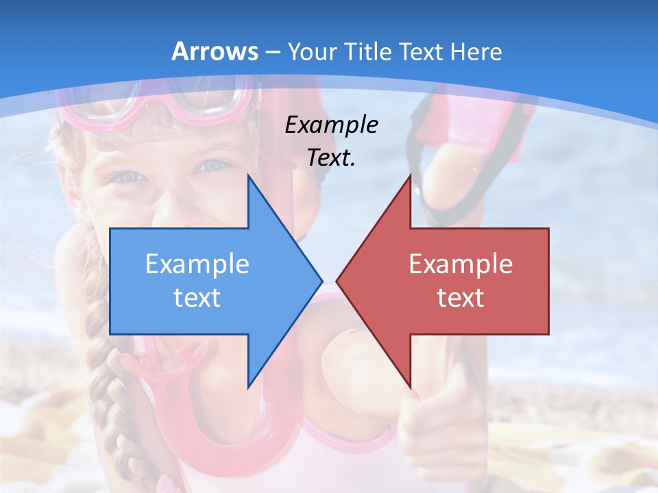 White Child Ocean PowerPoint Template