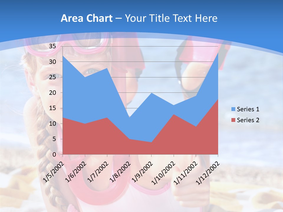 White Child Ocean PowerPoint Template