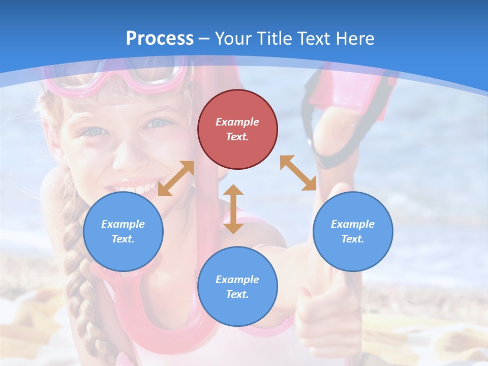 White Child Ocean PowerPoint Template