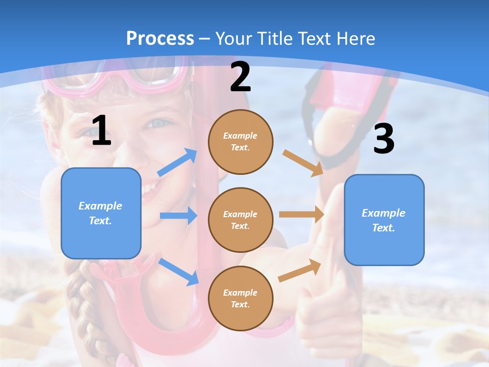 White Child Ocean PowerPoint Template