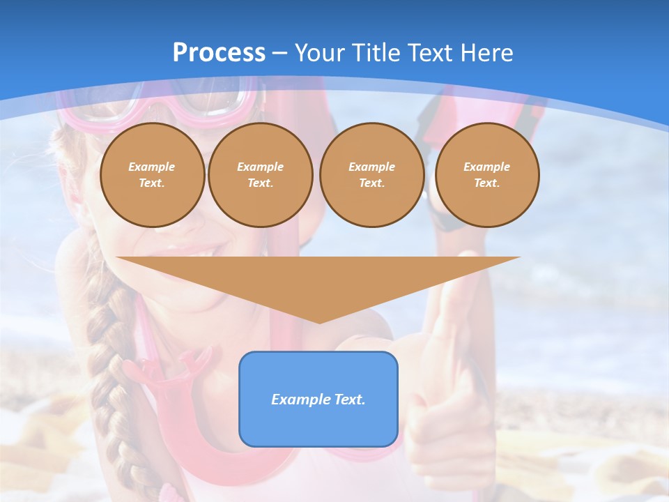 White Child Ocean PowerPoint Template