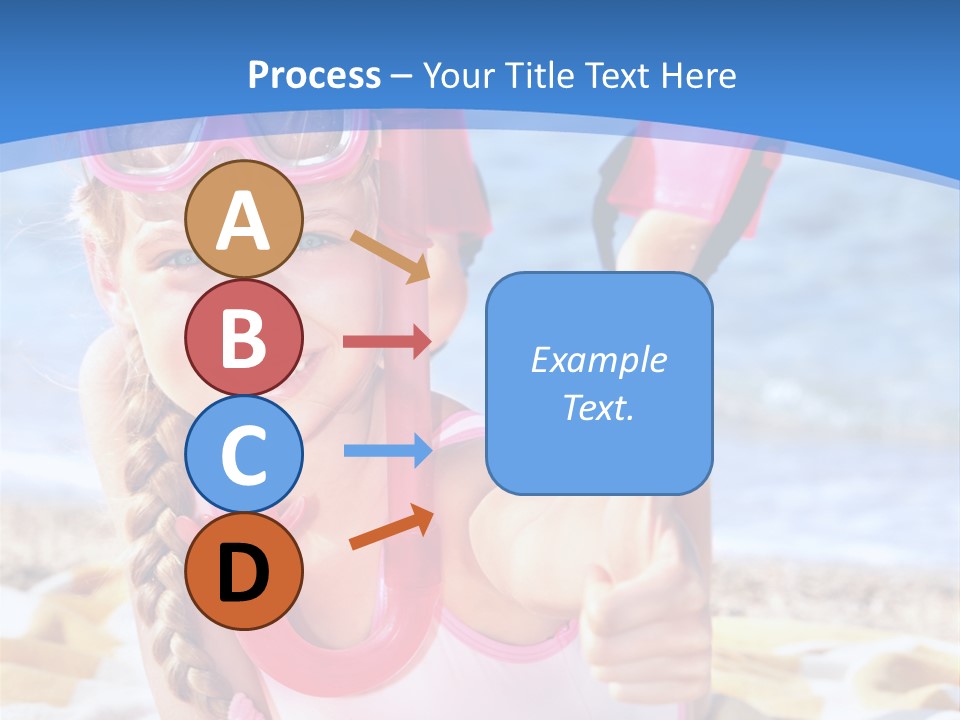 White Child Ocean PowerPoint Template