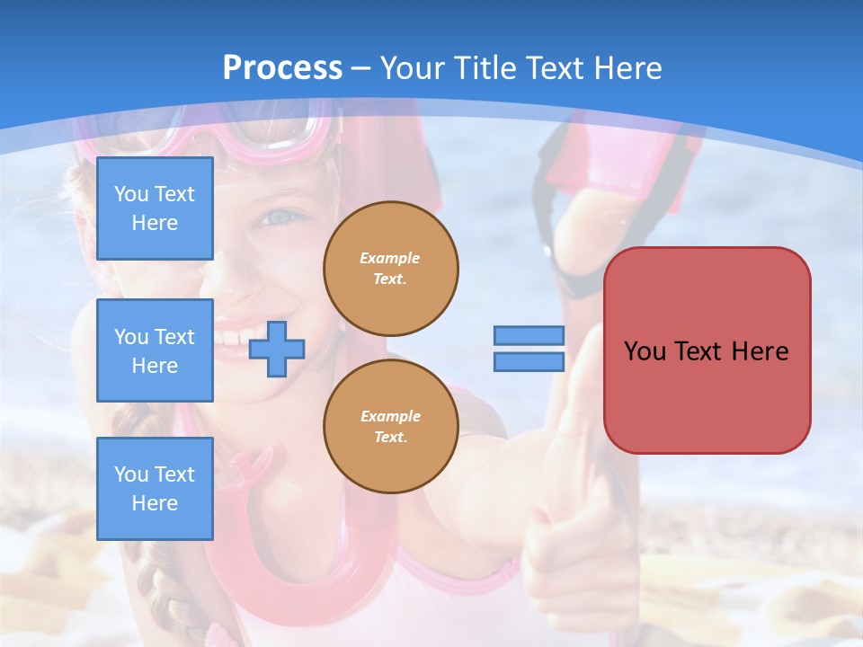 White Child Ocean PowerPoint Template