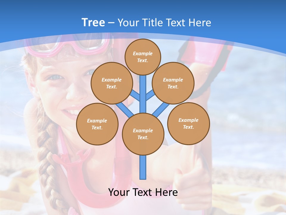 White Child Ocean PowerPoint Template