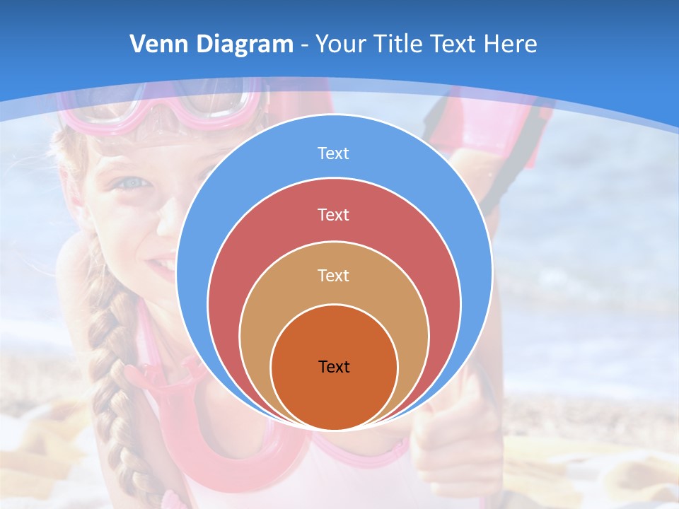 White Child Ocean PowerPoint Template