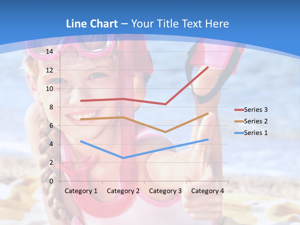 White Child Ocean PowerPoint Template