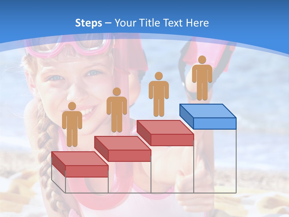 White Child Ocean PowerPoint Template