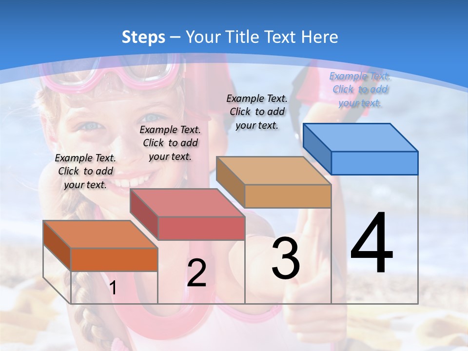 White Child Ocean PowerPoint Template