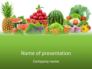 Freshness Isolated Juicy PowerPoint Template