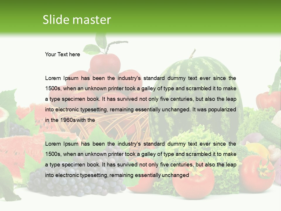 Freshness Isolated Juicy PowerPoint Template