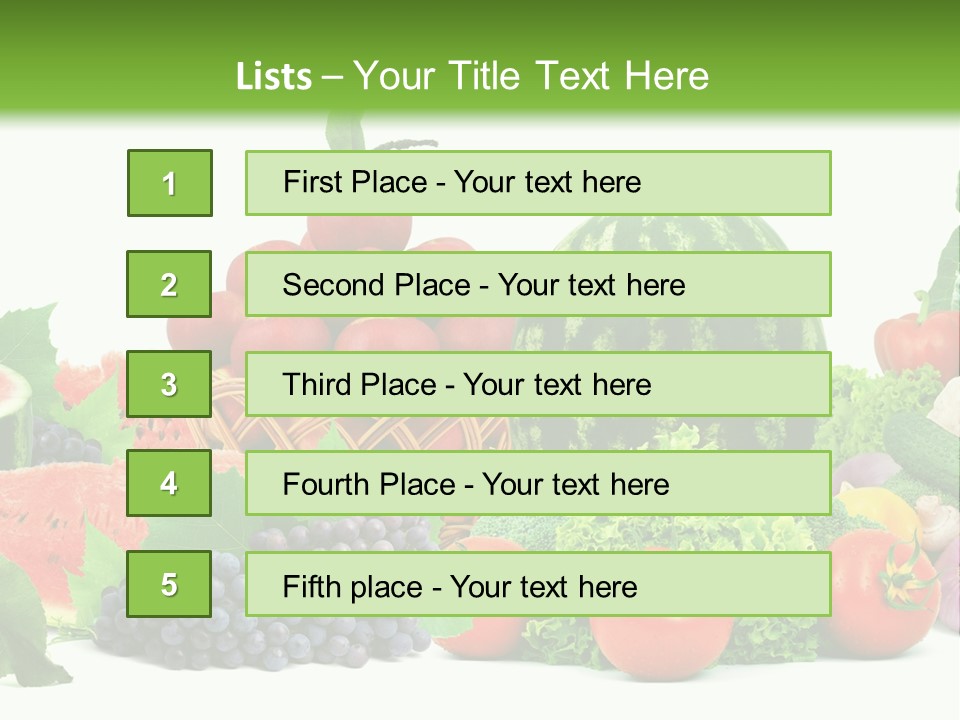Freshness Isolated Juicy PowerPoint Template