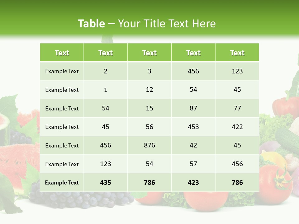 Freshness Isolated Juicy PowerPoint Template