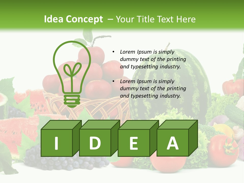 Freshness Isolated Juicy PowerPoint Template