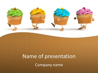 Cream Dessert American PowerPoint Template