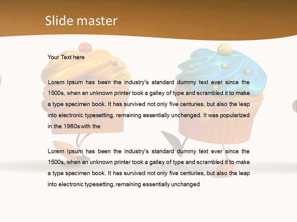 Cream Dessert American PowerPoint Template