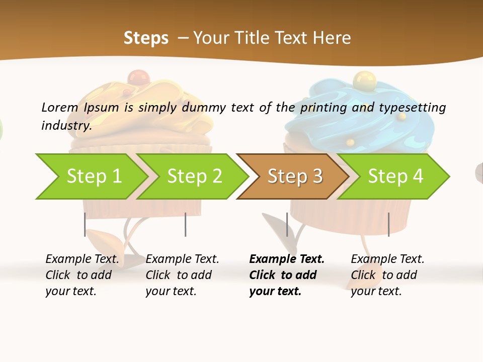 Cream Dessert American PowerPoint Template