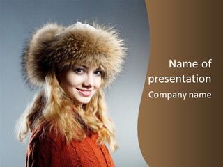 Blue Female Fantasy PowerPoint Template