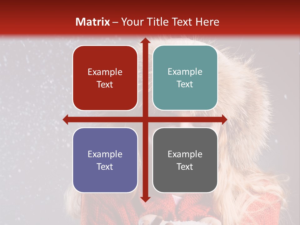 Girl Snow Blue PowerPoint Template