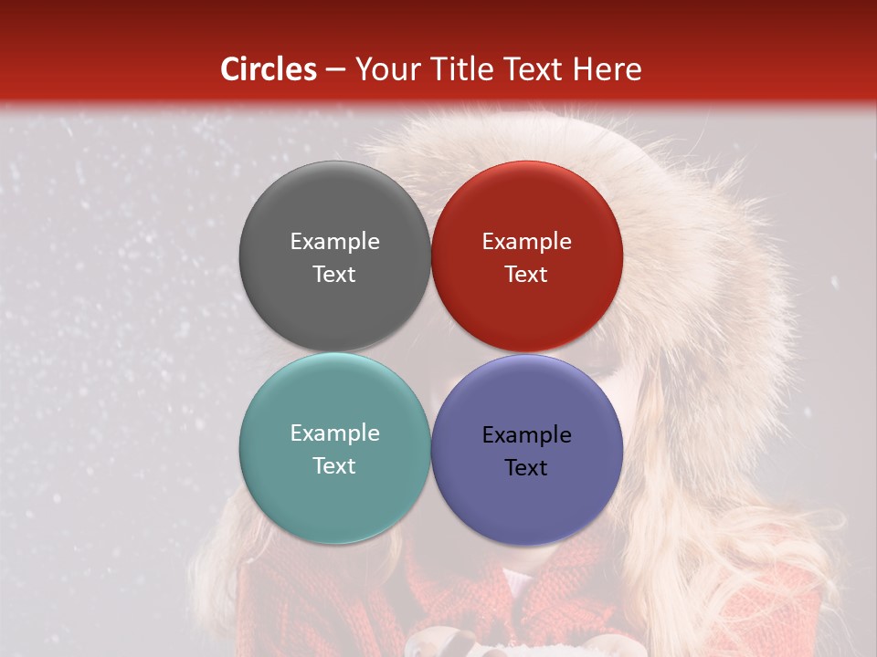 Girl Snow Blue PowerPoint Template