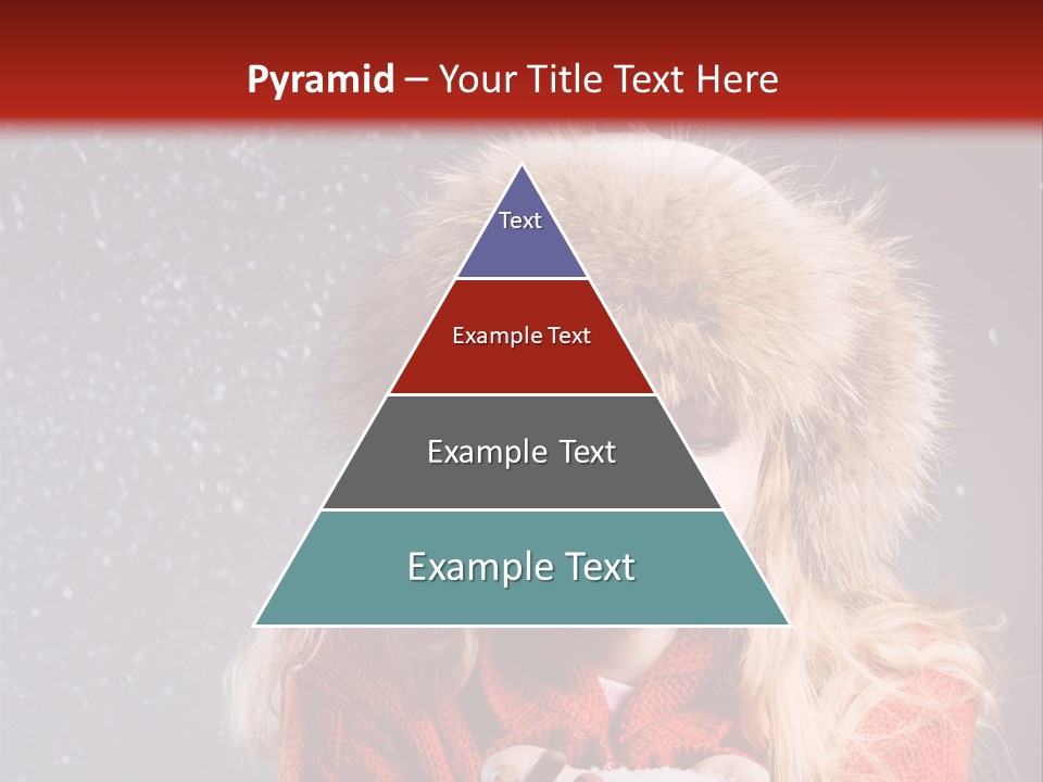 Girl Snow Blue PowerPoint Template