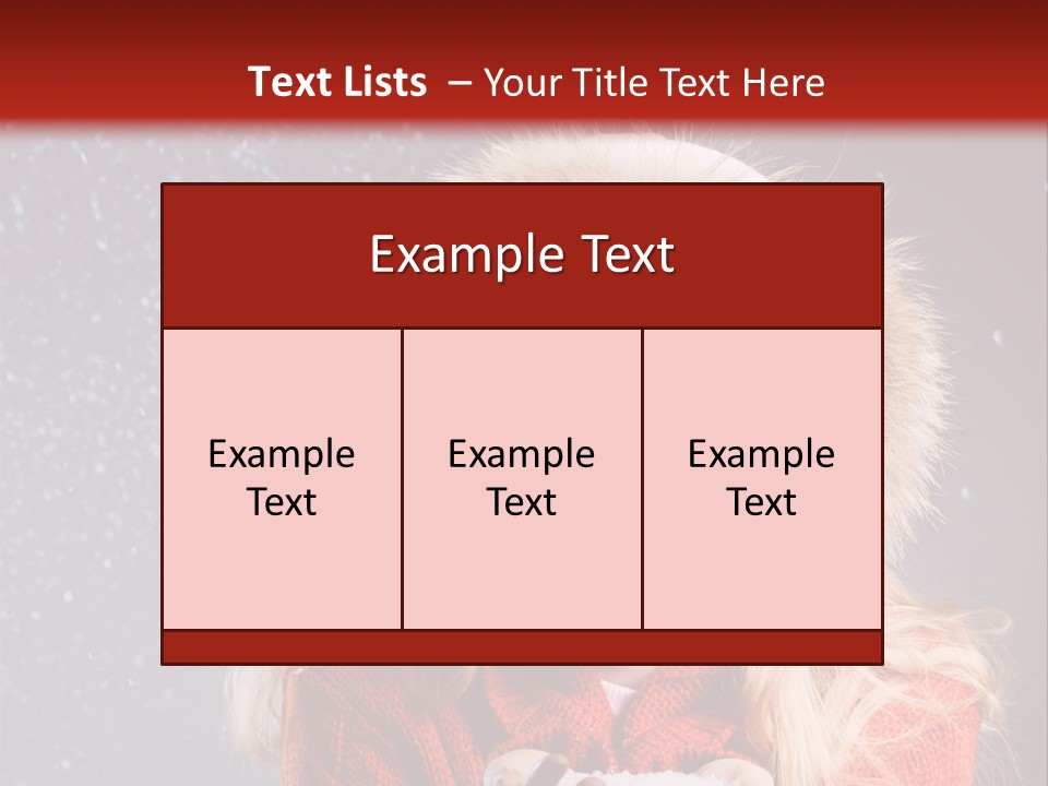 Girl Snow Blue PowerPoint Template