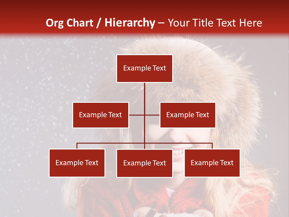 Girl Snow Blue PowerPoint Template