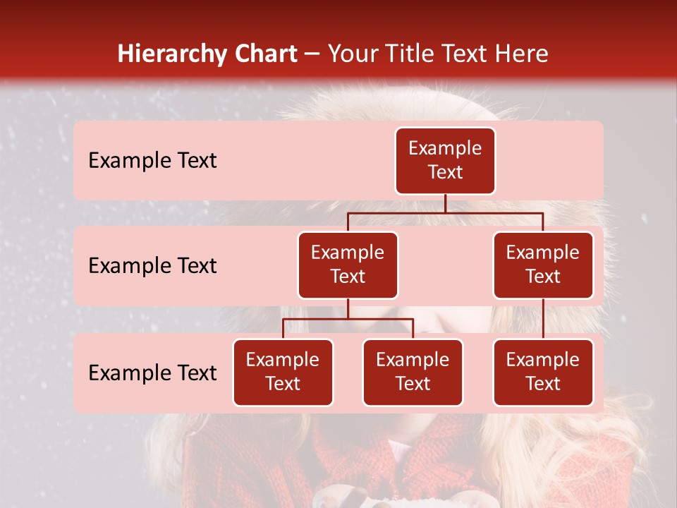 Girl Snow Blue PowerPoint Template