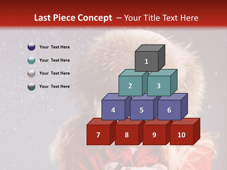 Girl Snow Blue PowerPoint Template