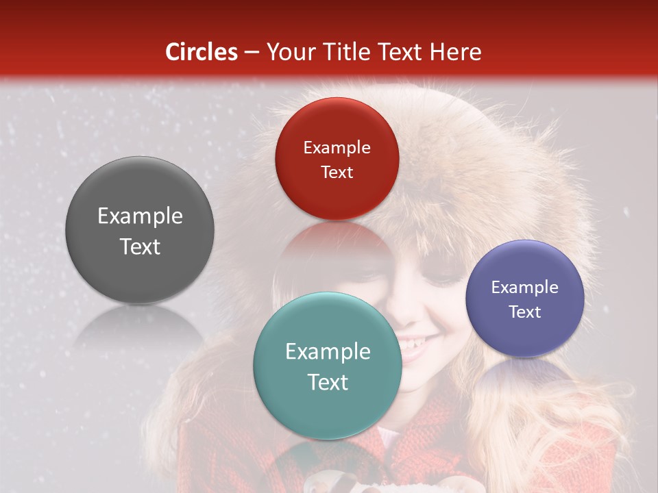 Girl Snow Blue PowerPoint Template