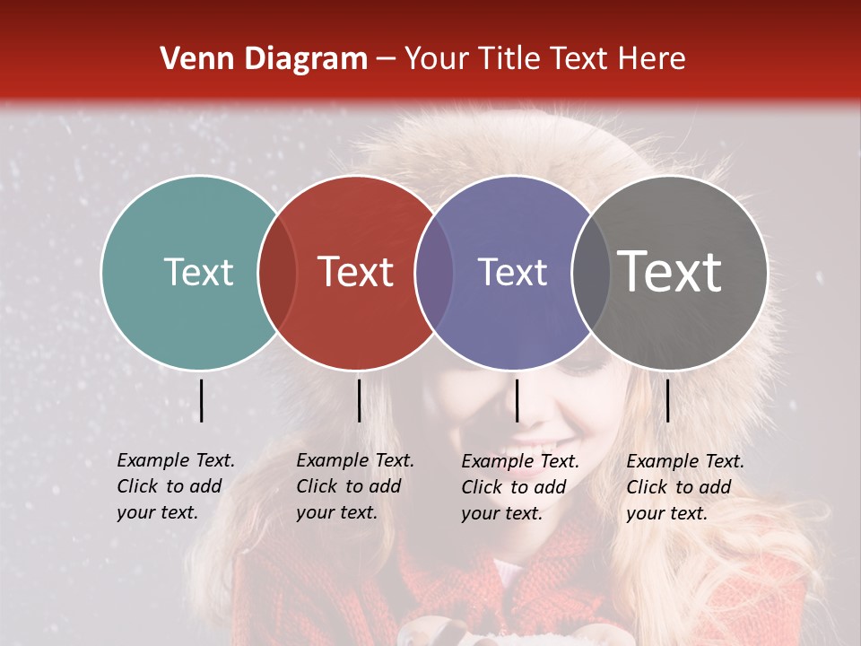 Girl Snow Blue PowerPoint Template