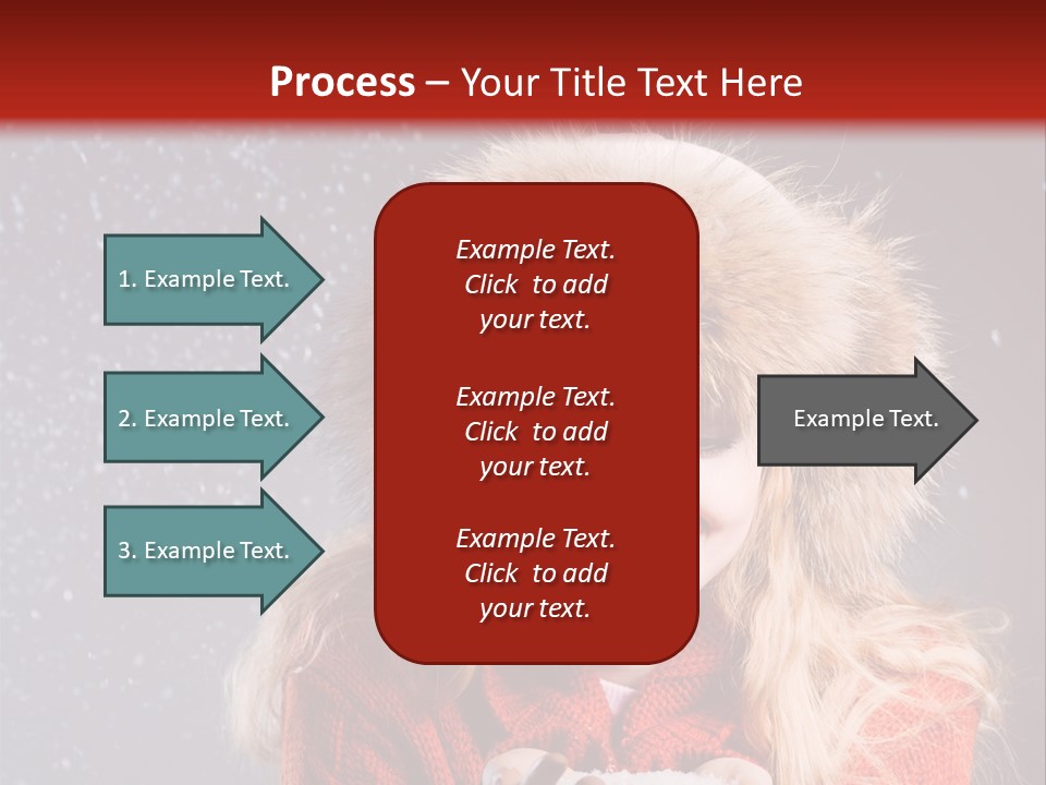 Girl Snow Blue PowerPoint Template