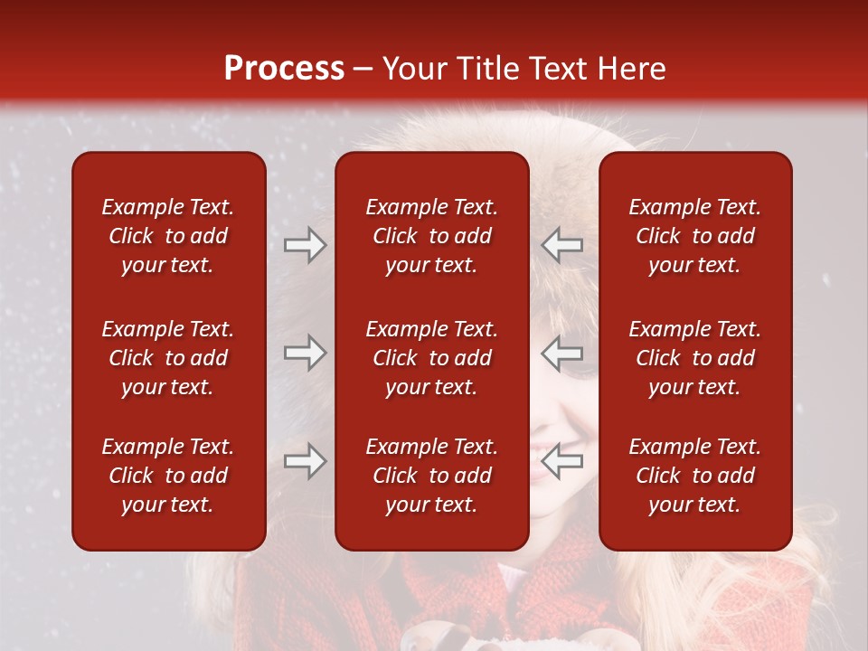 Girl Snow Blue PowerPoint Template