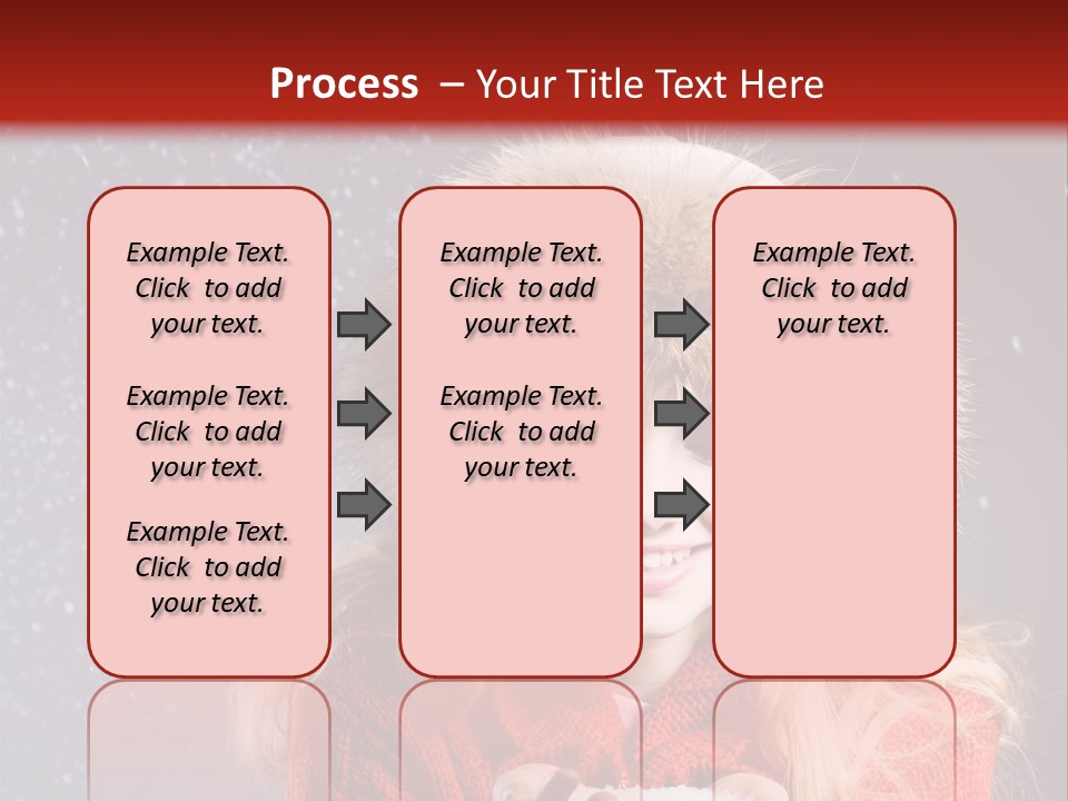 Girl Snow Blue PowerPoint Template