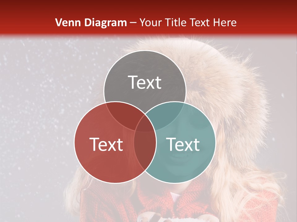 Girl Snow Blue PowerPoint Template