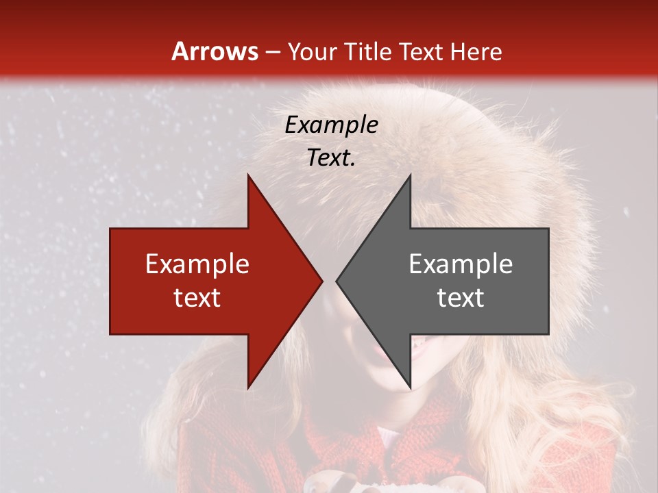 Girl Snow Blue PowerPoint Template